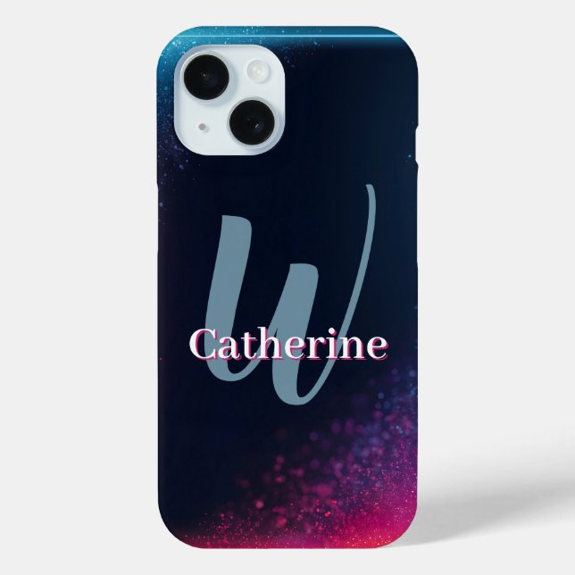 Vibrant Neon Light Frame with Custom Name Case-Mate iPhone Case (Back)