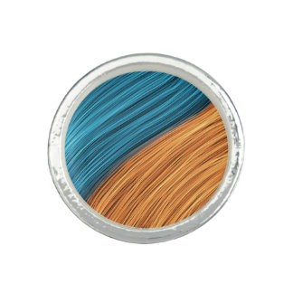 Vibrant Neon Light Strands of Blue and Orange Ring