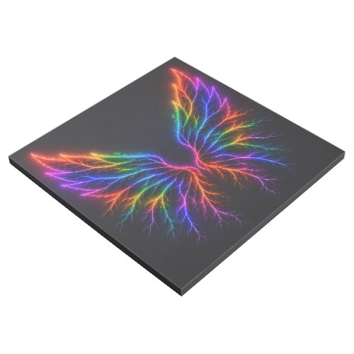 Vibrant Neon Lightning Wings in Full Spectrum Wall Gallery Wrap