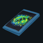 Vibrant Neon Lizard Trifold Wallet<br><div class="desc">Show off your wild side with this Majestic Neon Lizard Trifold Wallet! Featuring a vibrant, glowing lizard in stunning neon colors against a sleek black background, this wallet is a perfect blend of functionality and style. Ideal for nature lovers, reptile enthusiasts, or anyone who loves bold, artistic designs. With ample...</div>