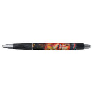 Vibrant Neon Portrait – Abstract Expressionist Art Pen