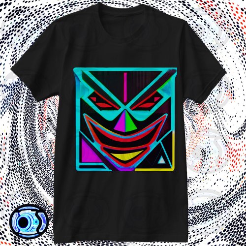Vibrant Neon Smiling Face Sign T_Shirt