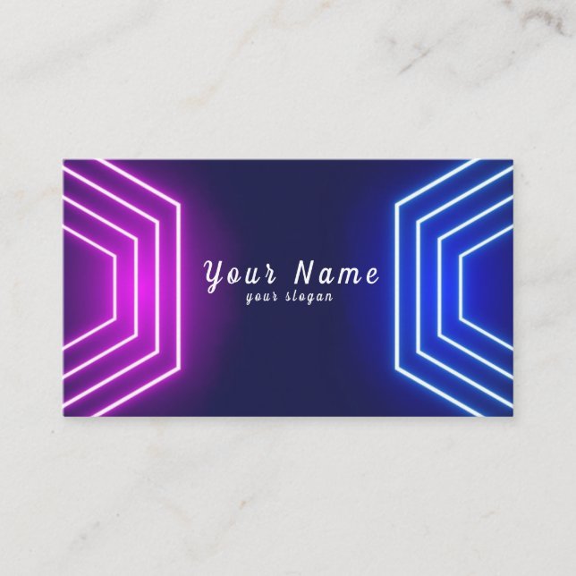 Vibrant Neon - Stand Out Business Card (Front)