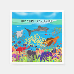 Vibrant Ningaloo Coral Reef Inspired Napkins