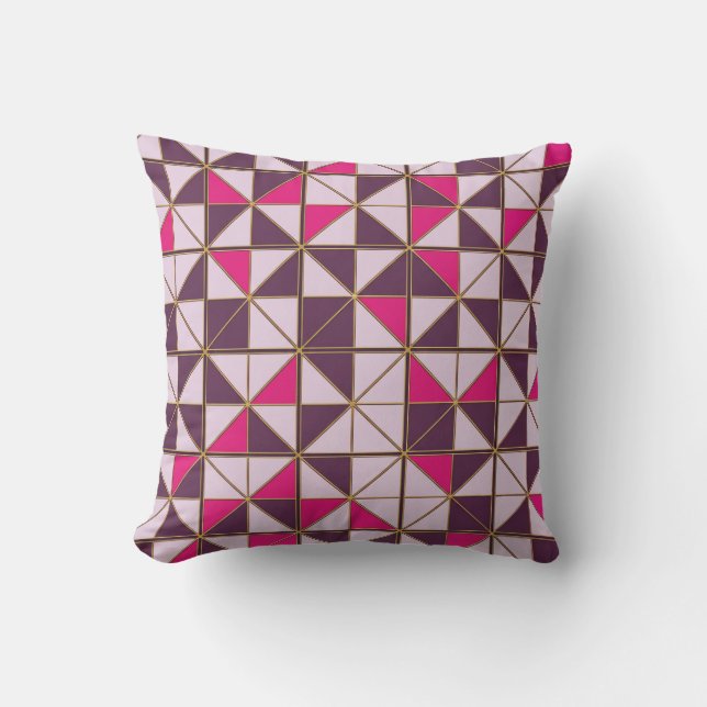 Vibrant Nubian Geometric Throw Pillow | African Et (Front)