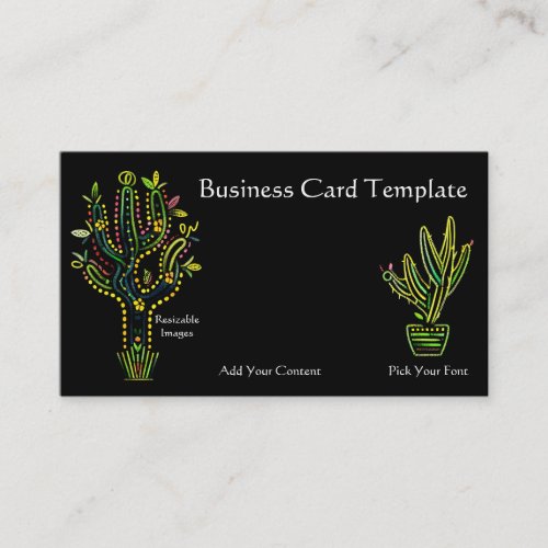 Vibrant Nursery Cactus Plants Business Card