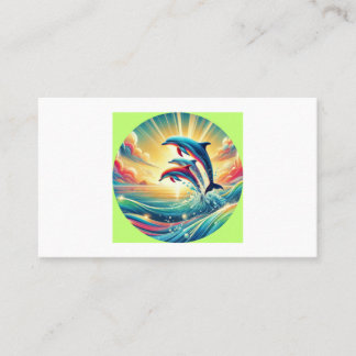 Vibrant Ocean Dolphins Business Card