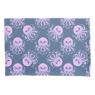 Vibrant Ocean Jellyfish Pattern For Playful Decor Pillow Case