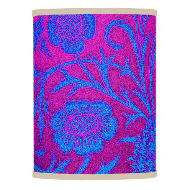 Vibrant, ombre, art nouveau,William Morris,purple, Lamp Shade (Front)