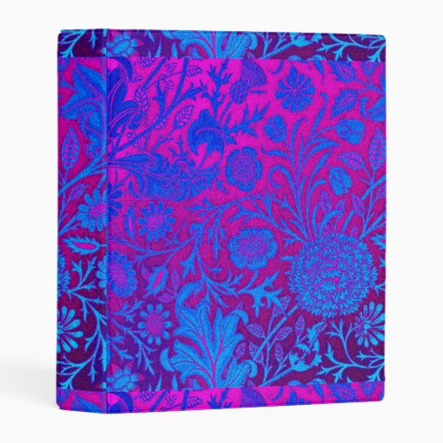 Vibrant ombre art nouveauWilliam Morrispurple Mini Binder