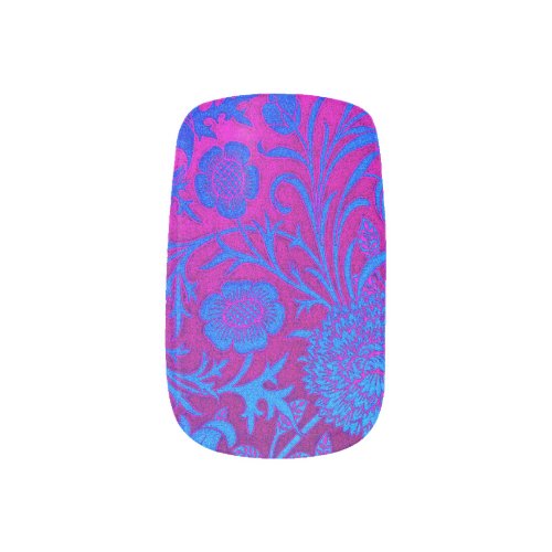 Vibrant ombre art nouveauWilliam Morrispurple Minx Nail Art