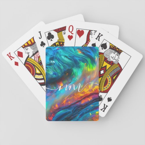 Vibrant Opal Iridescent _ Elegant Holographic Playing Cards