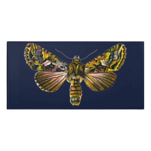 Vibrant Orache Moth _ Watercolor Wings Door Sign