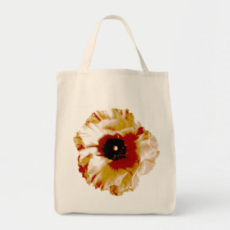 vibrant orange and white ranunculus tote bag