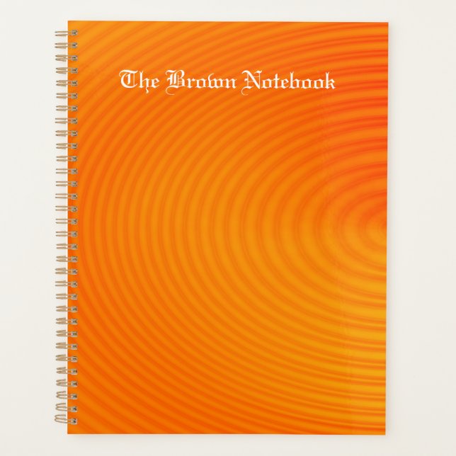 Vibrant Orange Circular Abstract Planner (Front)