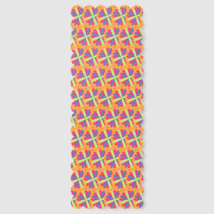 Vibrant Orange Floral Shapes Bookmarks