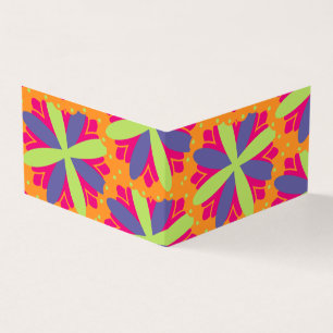 Vibrant Orange Floral Shapes Business Card