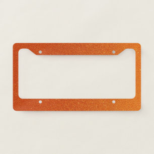 Vibrant Orange Glitter Shimmer – Bold Sparkly License Plate Frame