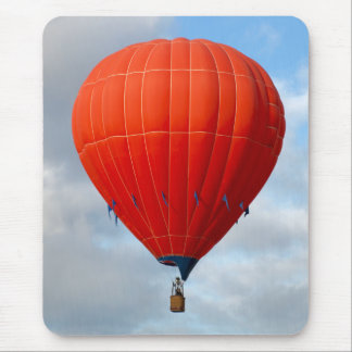 Vibrant Orange Hot Air Balloon Mouse Pad