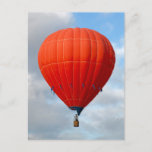 Vibrant Orange Hot Air Balloon Postcard at Zazzle