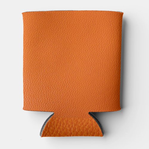 Vibrant Orange Leather Background Brilliance Can Cooler