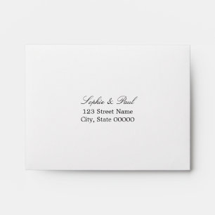 Vibrant Orange Lined Self Addressed RSVP Envelope