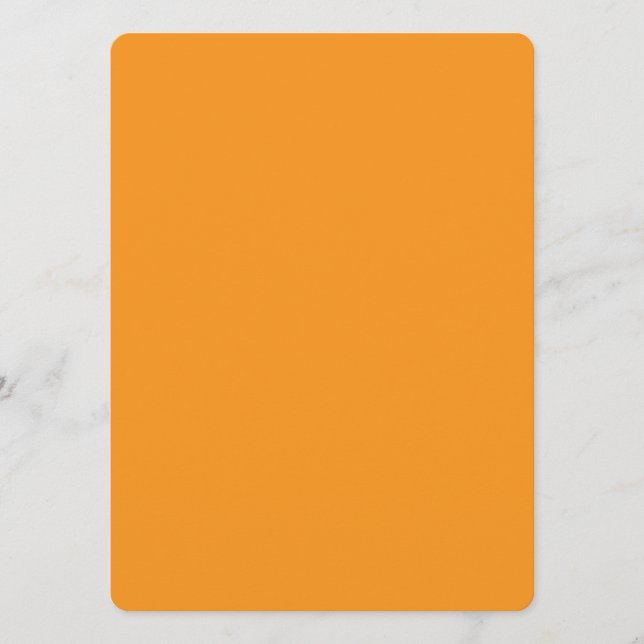 “Vibrant Orange Minimal Card” Menu (Front)