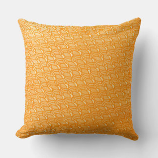 Vibrant Orange Pattern Design Throw Pillow