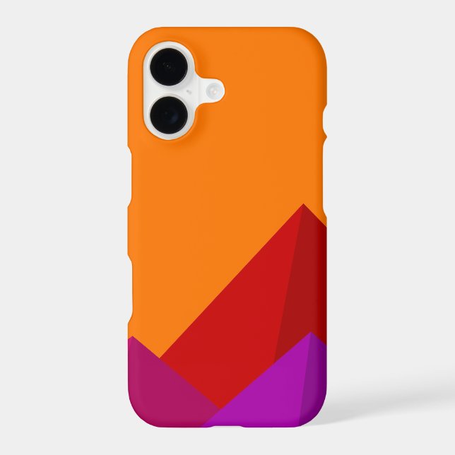 Vibrant Orange & Red Geometric Abstract Art  Case-Mate iPhone Case (Back)