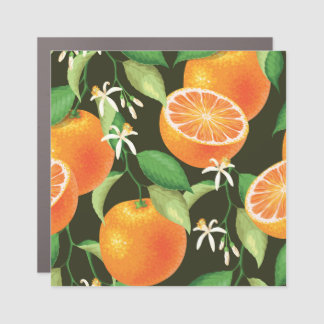 Vibrant Orange Seamless Pattern Design Car Magnet