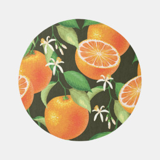 Vibrant Orange Seamless Pattern Design Rug