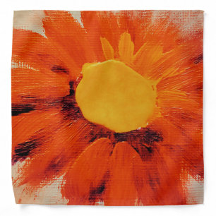 Vibrant Orange Sunflower Bandana