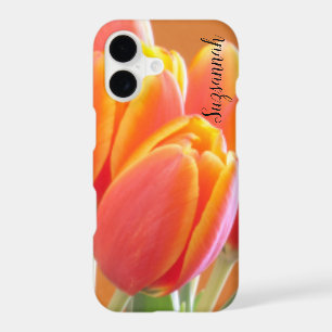 Vibrant Orange Tulip Flowers Photo Custom iPhone 17 Case