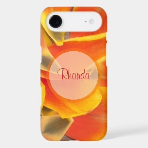 Vibrant Orange Tulip Petals Photo Personalized iPhone 17 Air Case