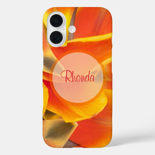Vibrant Orange Tulip Petals Photograph Case-Mate iPhone Case (Back)