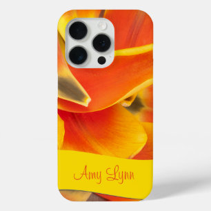 Vibrant Orange Tulip Petals Photograph iPhone 15 Pro Case