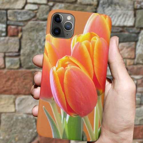 Vibrant Orange Tulip Photograph iPhone 11 Pro Max Case