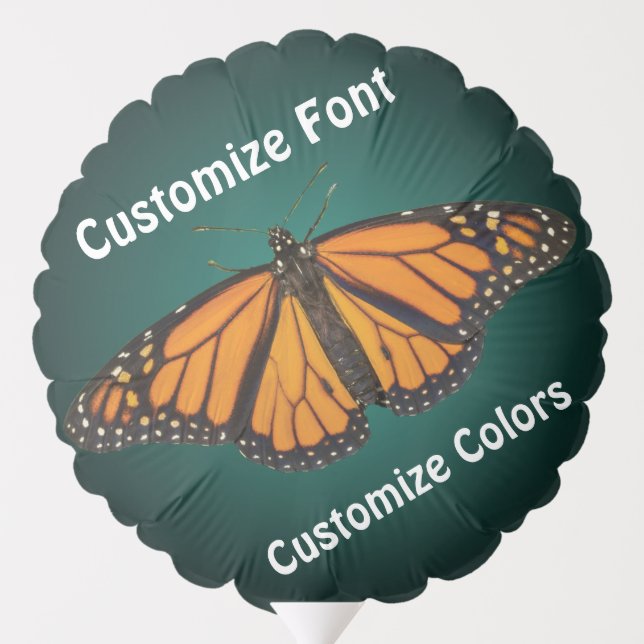 Vibrant Orange Wings Monarch Butterfly Balloon (Back)