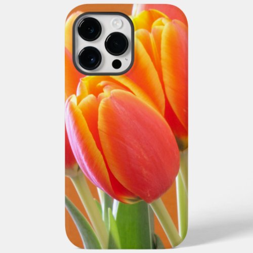 Vibrant Orange Yellow Tipped Tulip Photograph Case_Mate iPhone 14 Pro Max Case