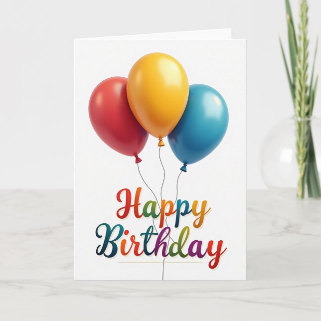 Vibrant Orb Birthday Card (Front)