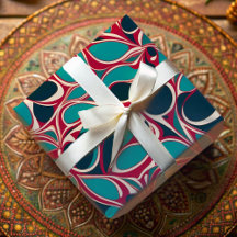 Vibrant Organic Swirl Ankara African American Gift