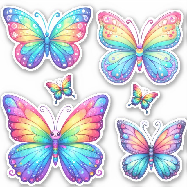 vibrant pack of butterfly sticker (Front)