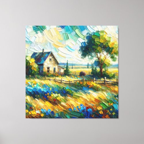 Vibrant Palette Farmhouse Canvas Print