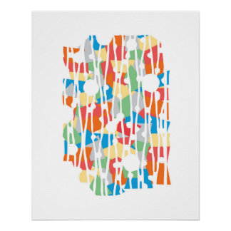 Vibrant Panels: Najavo Southwest Geometrics Poster