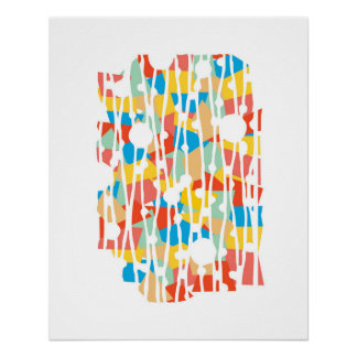 Vibrant Panels: Sunshiny Days Geometrics Poster