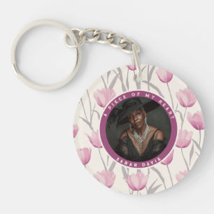 Vibrant party favor Photo Tulip Flower Keychain