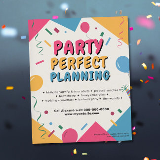 Vibrant Party Planner Flyer