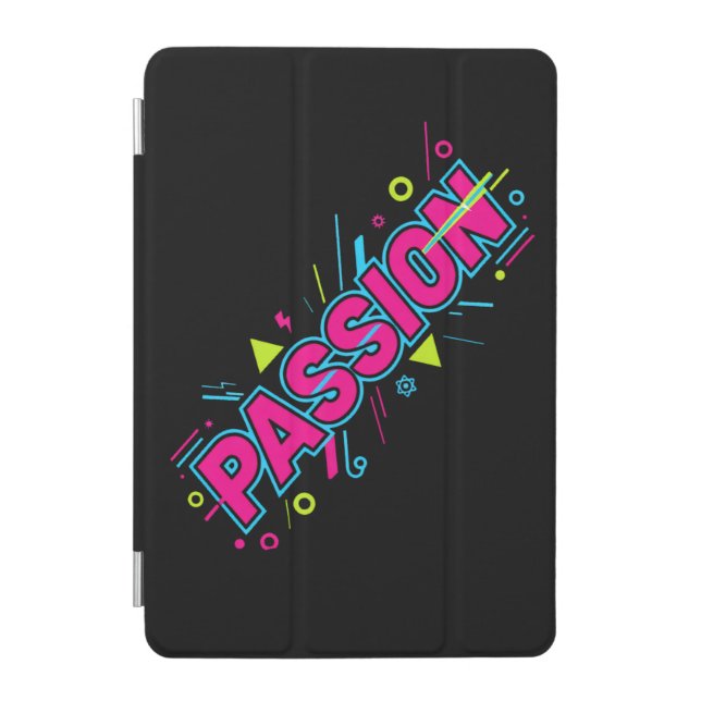 Vibrant Passion Typography - Retro 90s Pop Art Aes iPad Mini Cover (Front)
