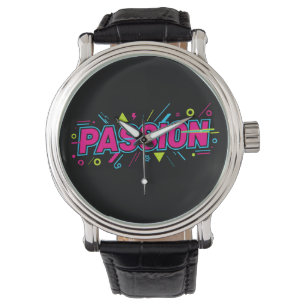 Vibrant Passion Typography - Retro 90s Pop Art Aes Watch
