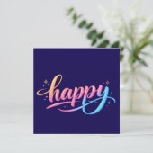 Vibrant Pastel Gradient HAPPY Typography - Modern  (Standing Front)